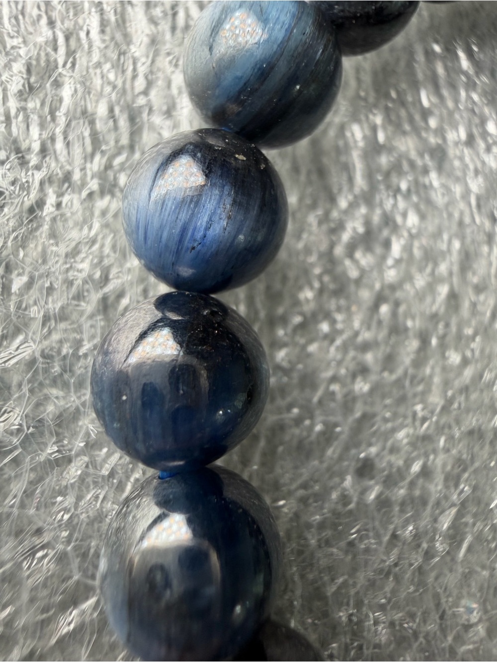 Flashy 8MM Devil’s Kyanite Natural Crystal Bracelet
